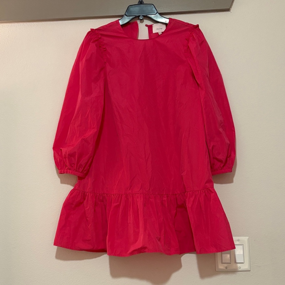 Cinq a Sept Jackie Long Sleeve Drop Waist Flounce Dress SZ S VGUC - Picture 3 of 8